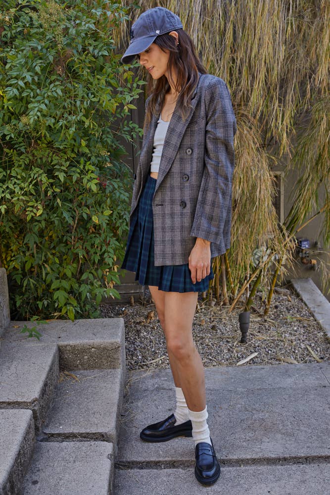 Five Ways to Wear an Oversized Plaid Blazer This Fall